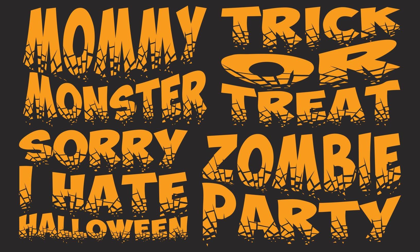 Halloween T-Shirt Design Bundle vector