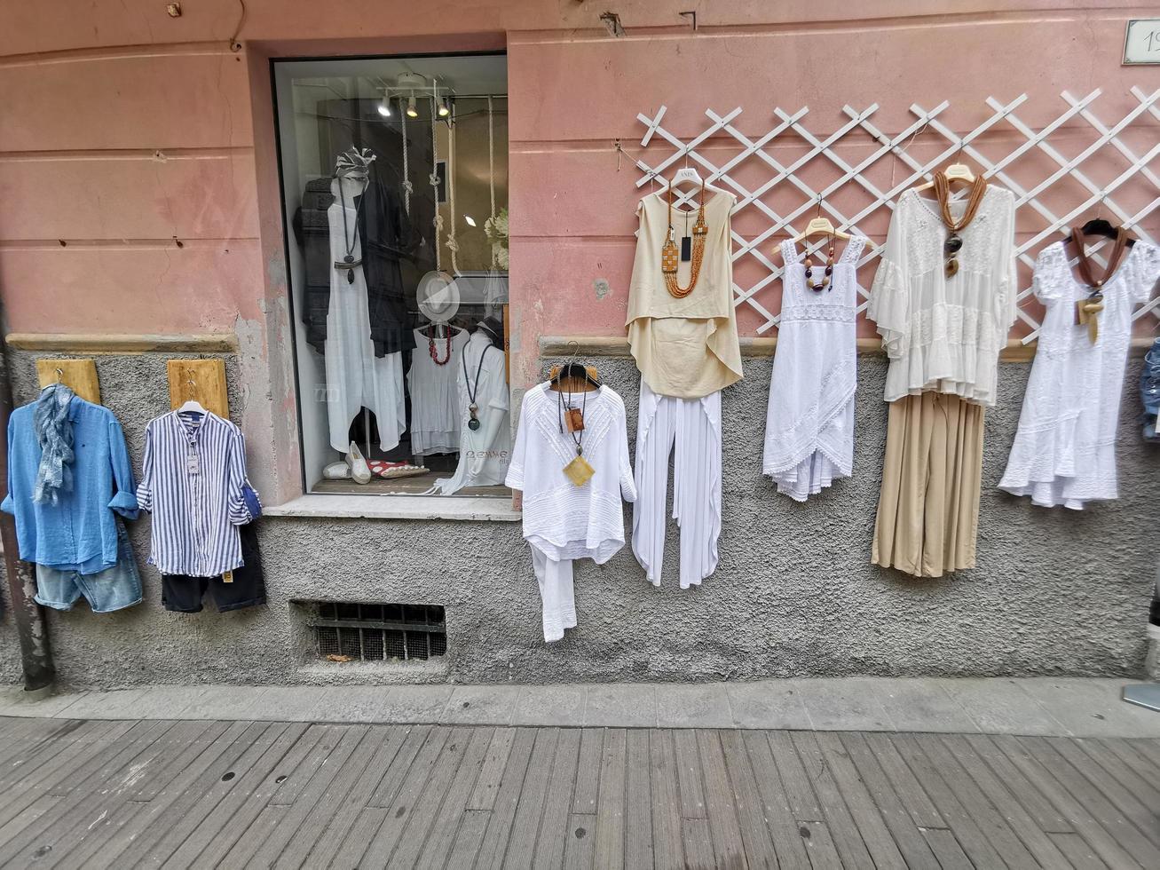 MONTEROSSO AL MARE, ITALY - JUNE, 8 2019 - Pictoresque village of cinque terre italy is full of tourist photo