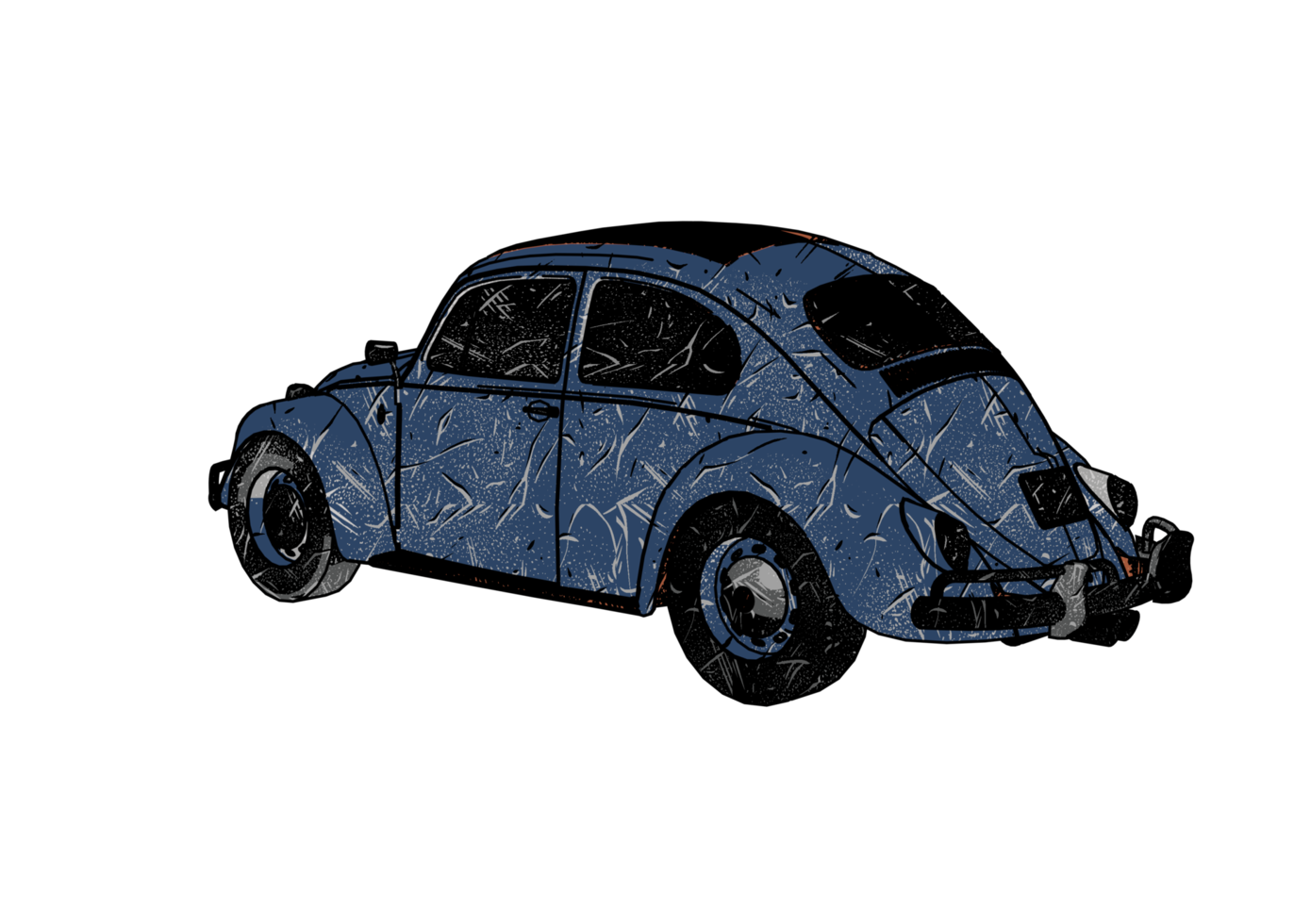 Oldtimer im Grunge-Stil png