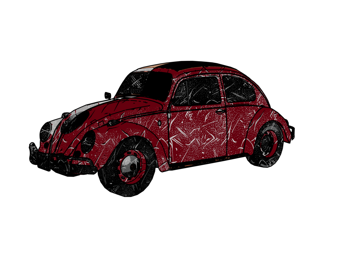 coche clásico estilo grunge png