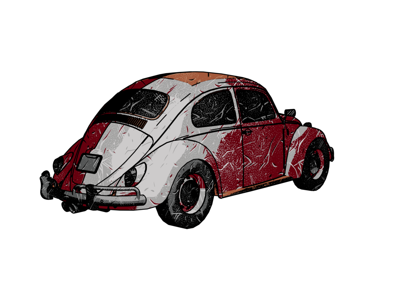 voiture classique de style grunge png