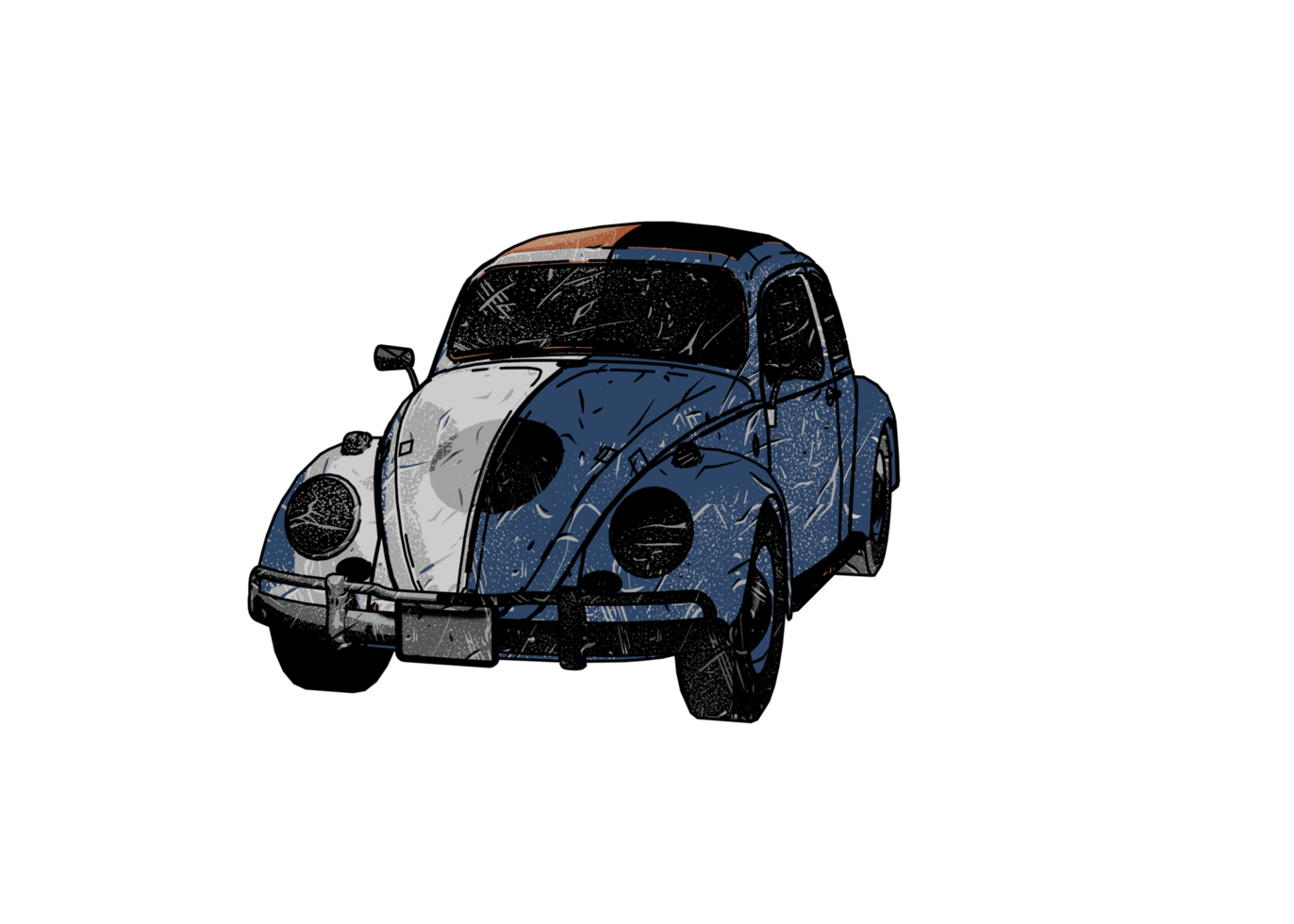 Oldtimer im Grunge-Stil png