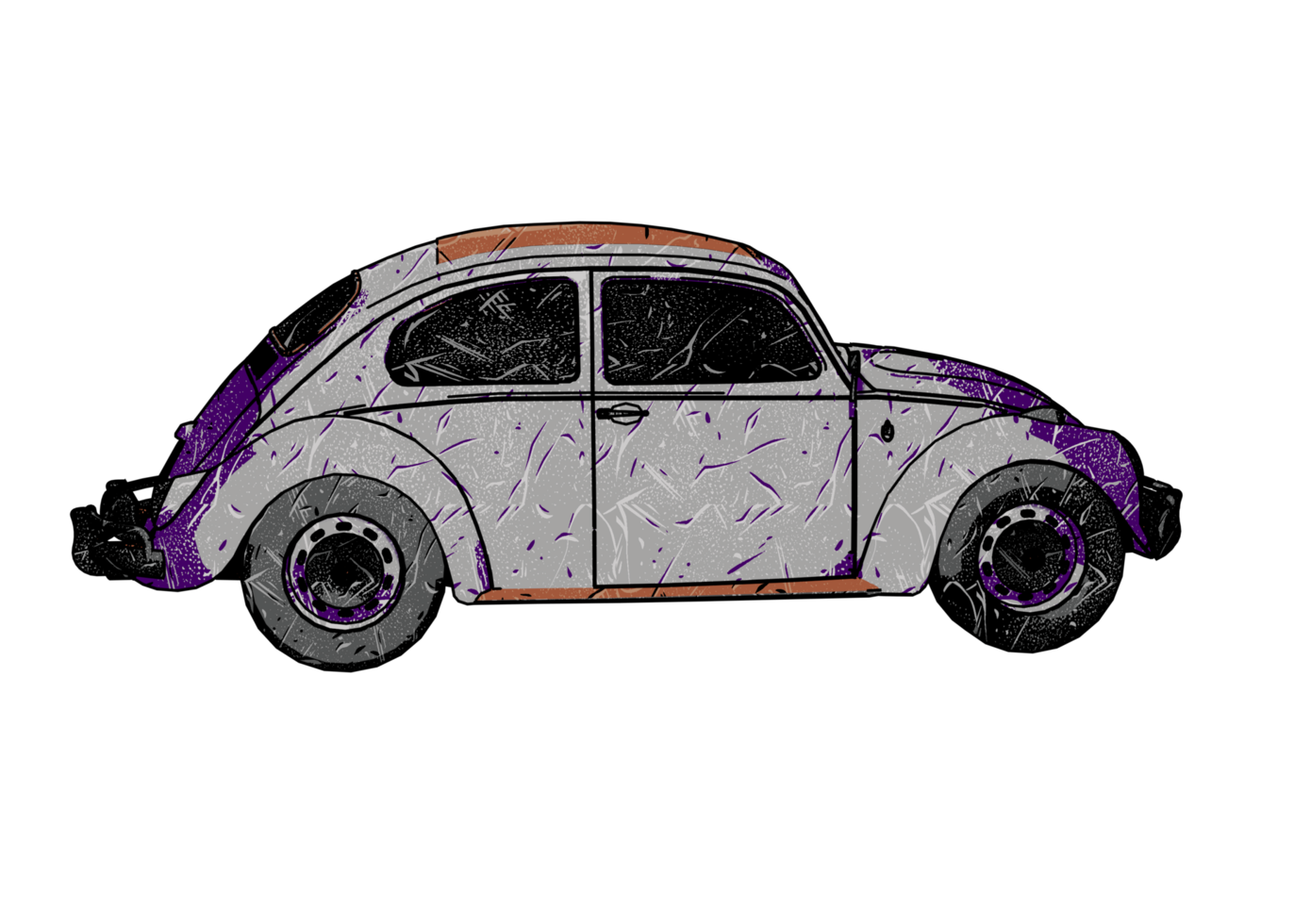 Oldtimer im Grunge-Stil png