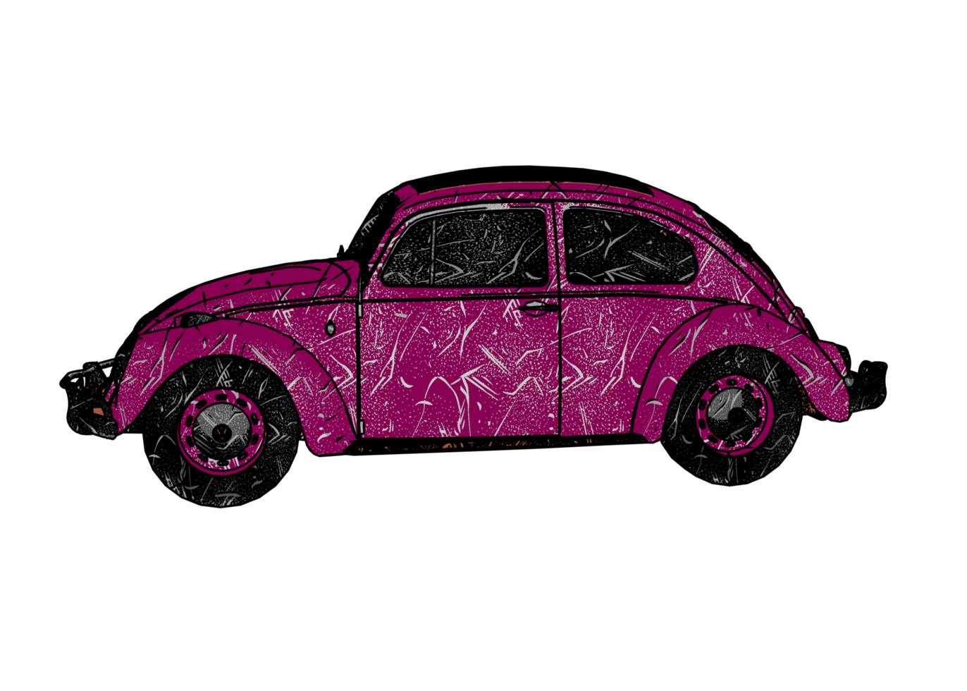 coche clásico estilo grunge png