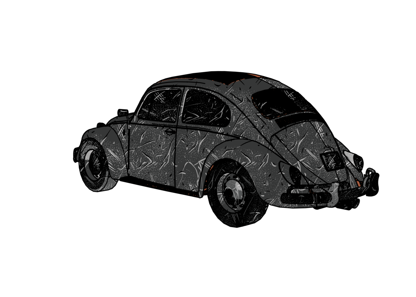 coche clásico estilo grunge png