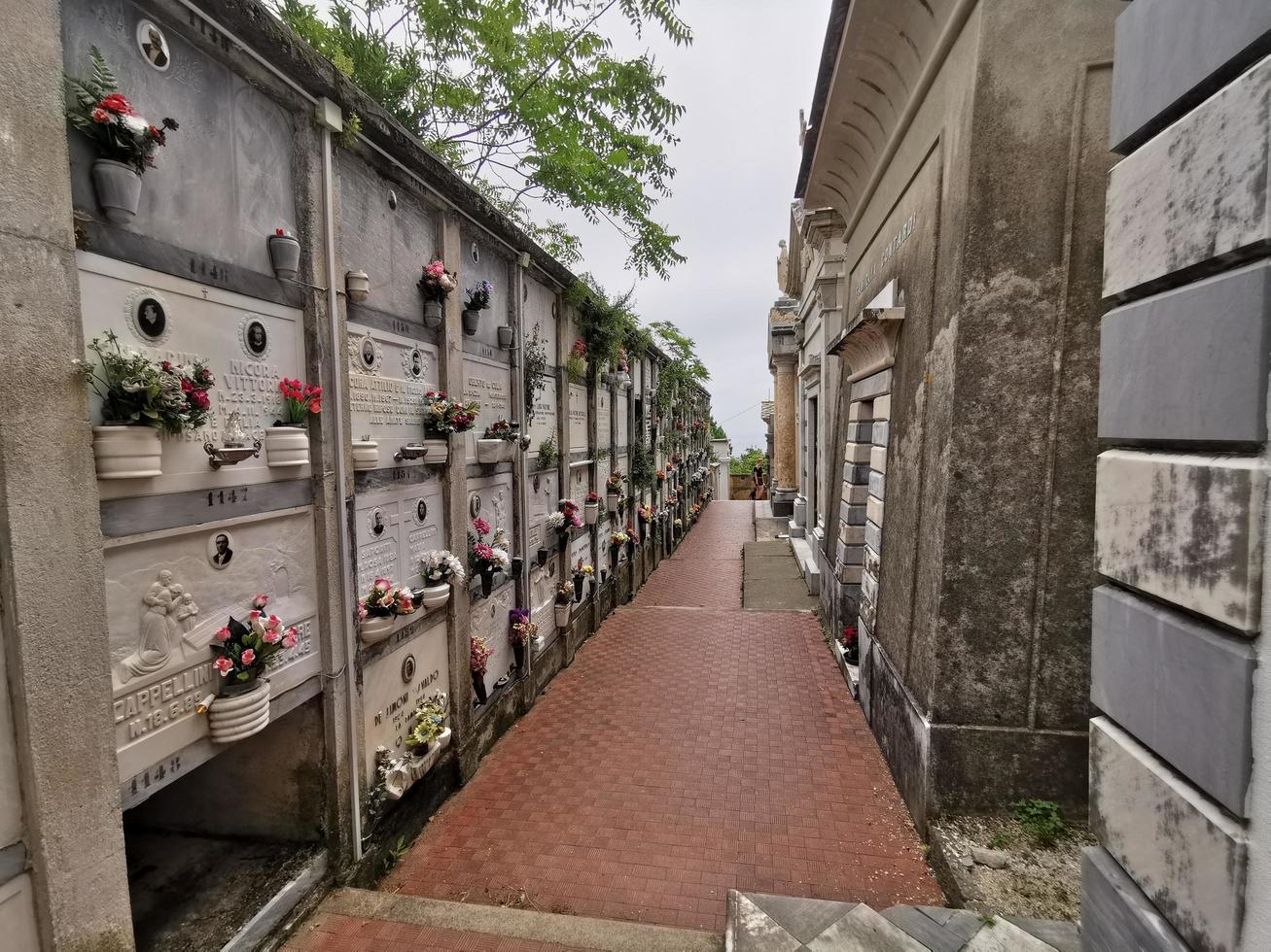 MONTEROSSO AL MARE, ITALY - JUNE, 8 2019 - Pictoresque village of cinque terre italy old cemetery photo