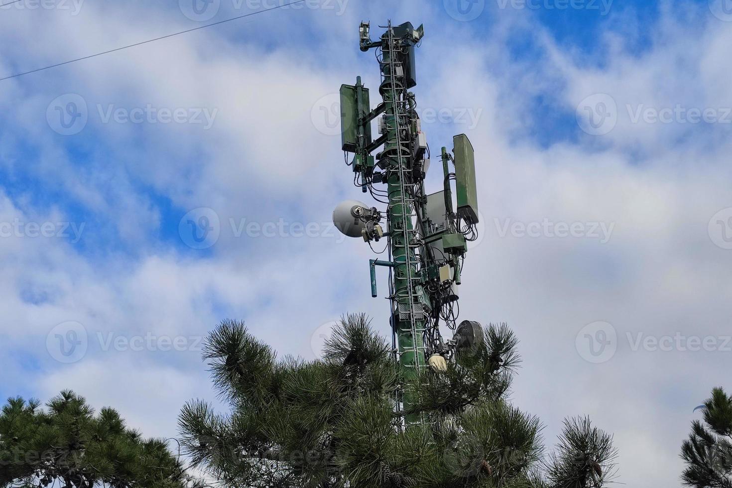 Communication cellular mobile green antenna photo