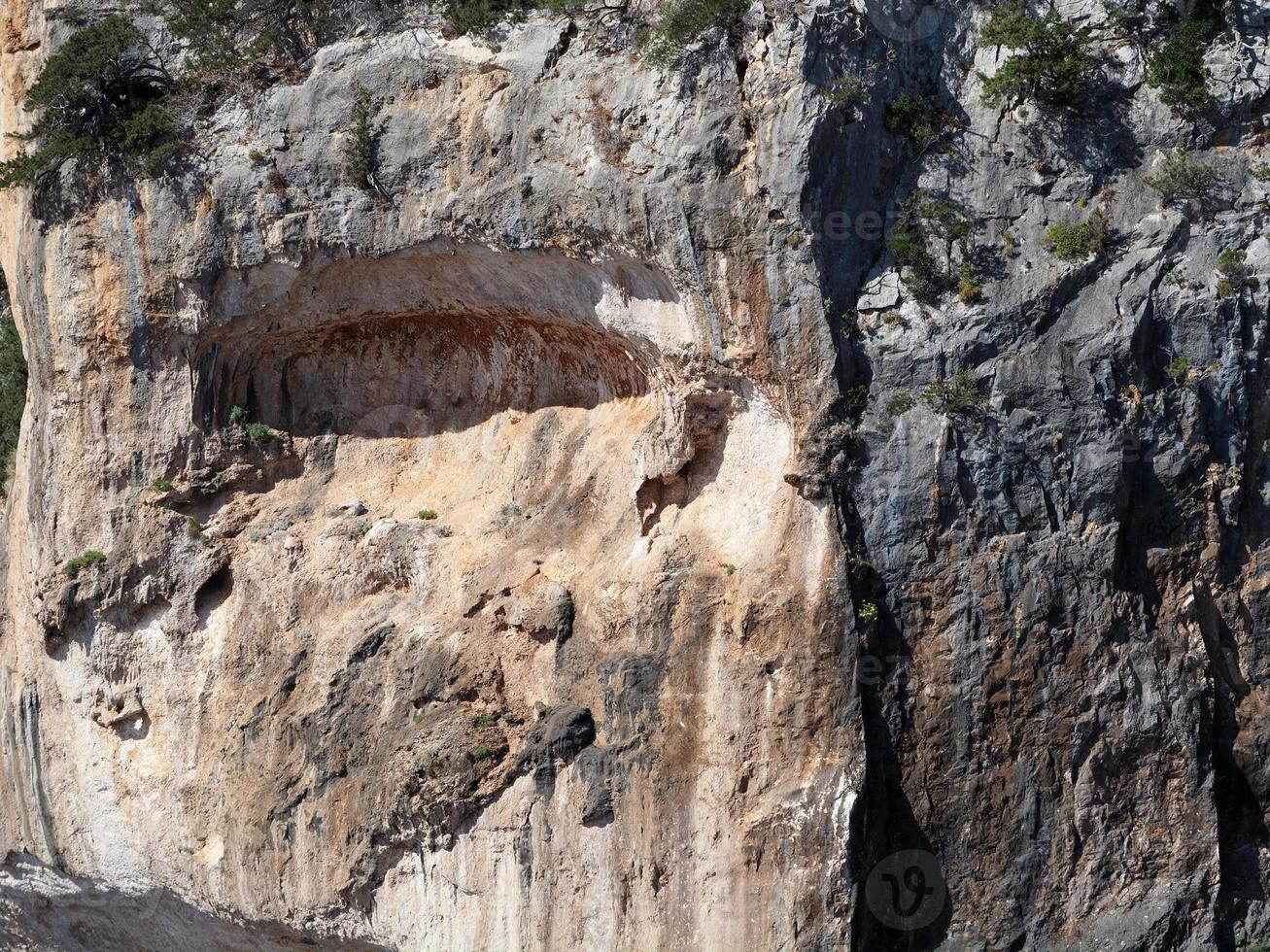 orosei gulf cala gonone rocks sea cliffs Sardinia Italy photo