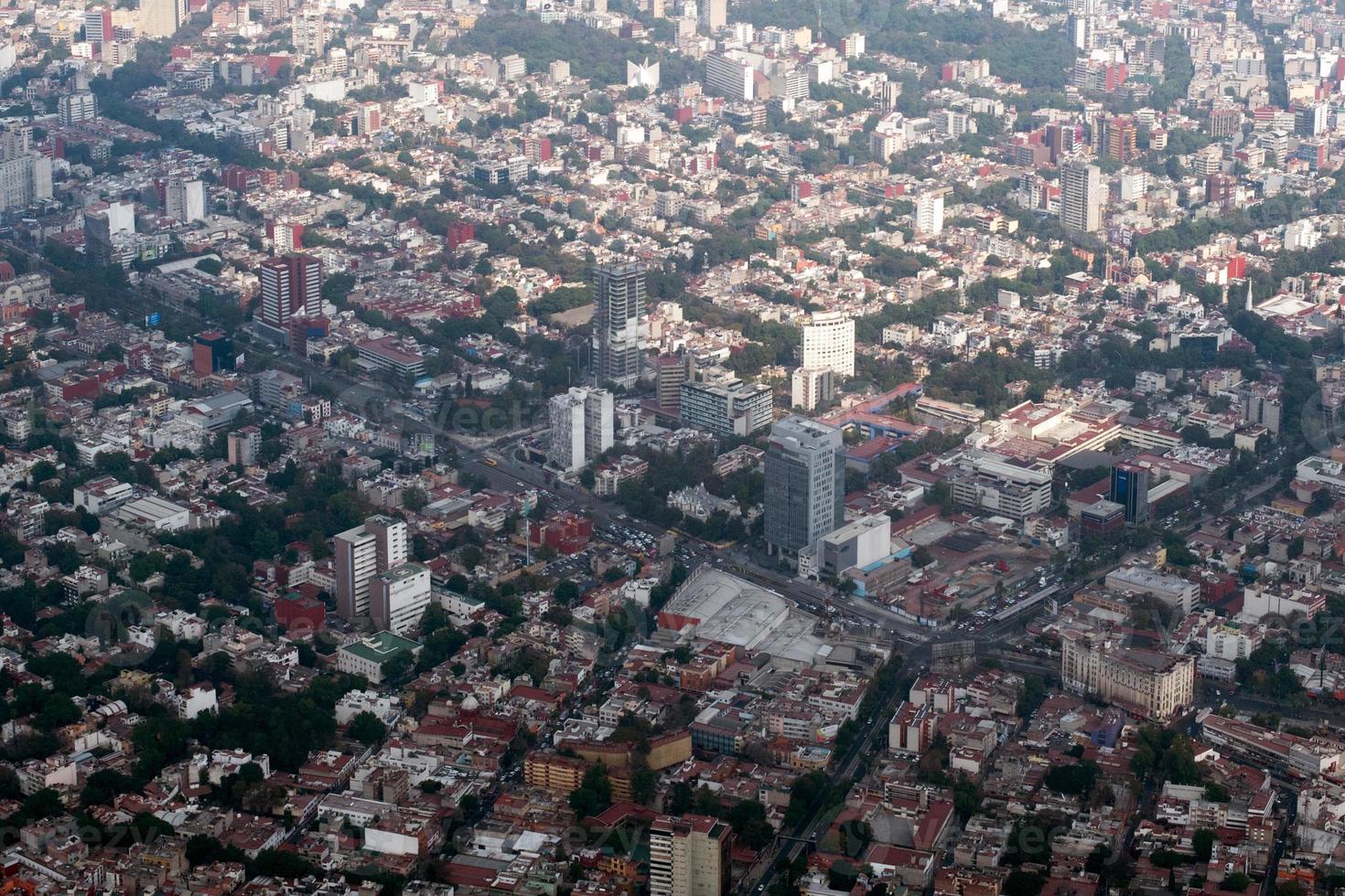 mexico city aerial view cityscape panorama photo