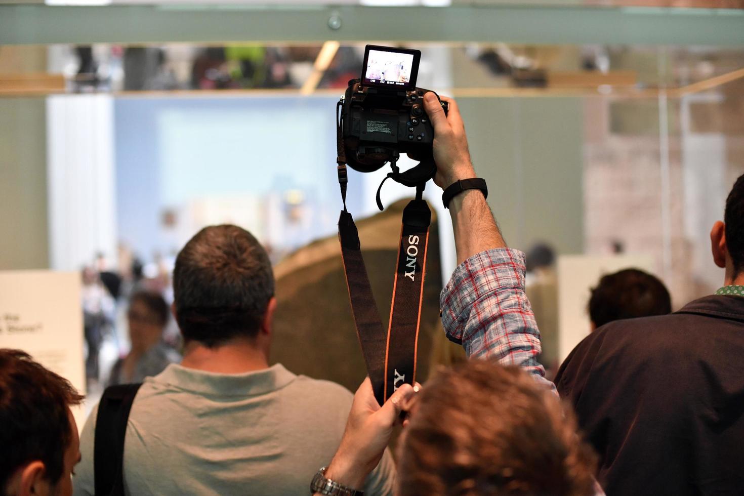 LONDON, ENGLAND - JULY 15 2017 - British museum full of tourists photo