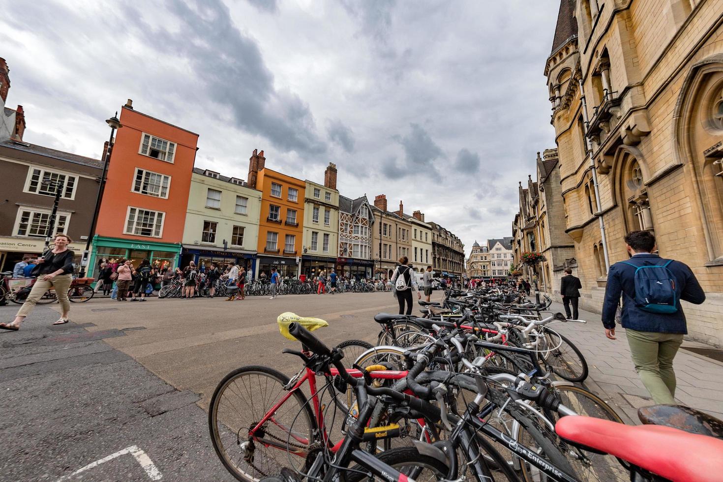 OXFORD, ENGLAND - JULY 15 2017 - Tourists in University town one of most visited in the world photo