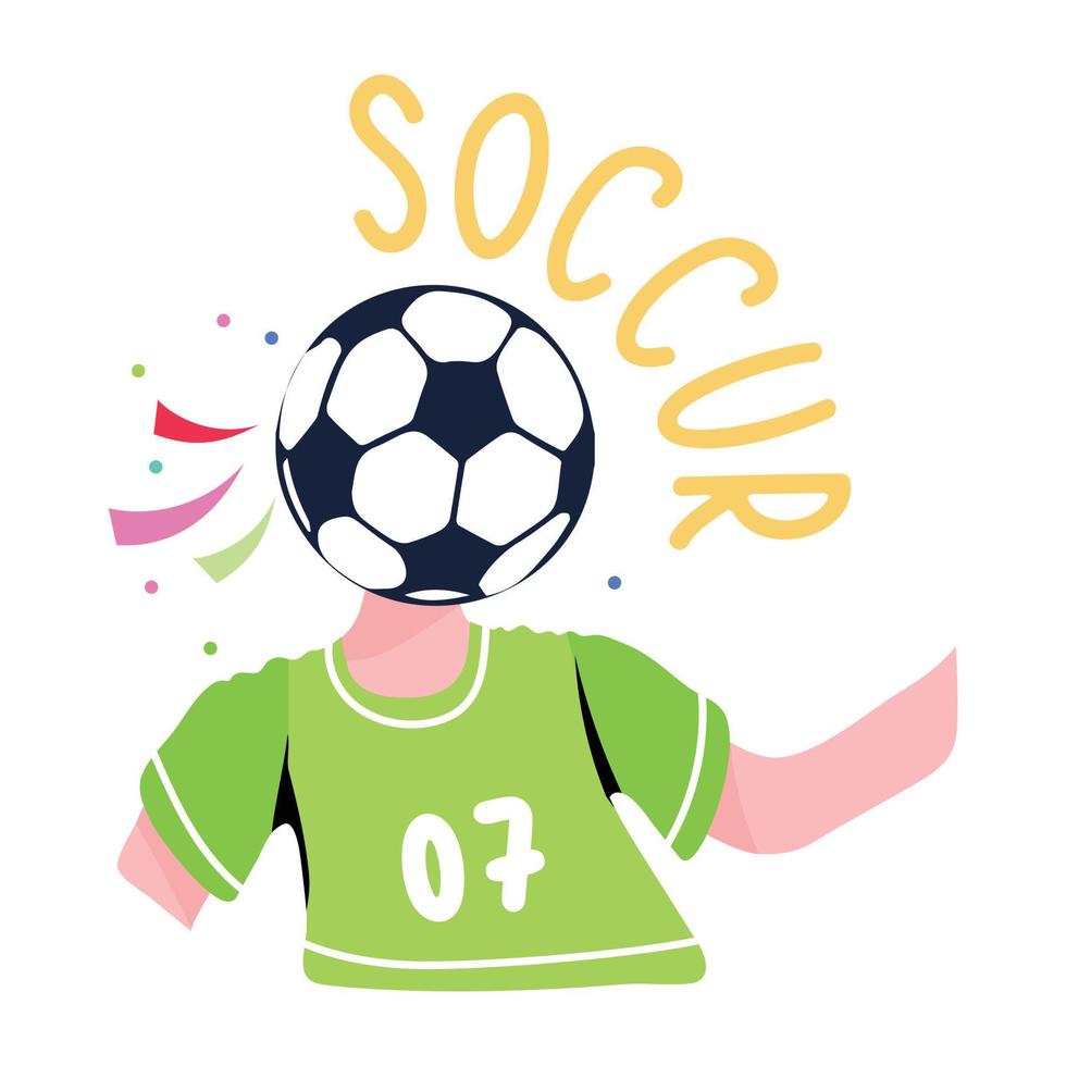 una descarga de icono plano de partido de fútbol vector