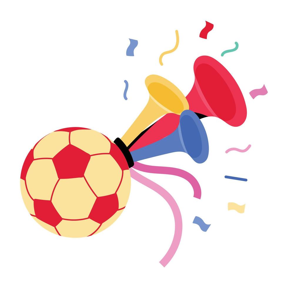 una descarga de icono plano de partido de fútbol vector