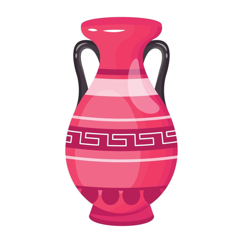 A ceramic pot flat illustration vector