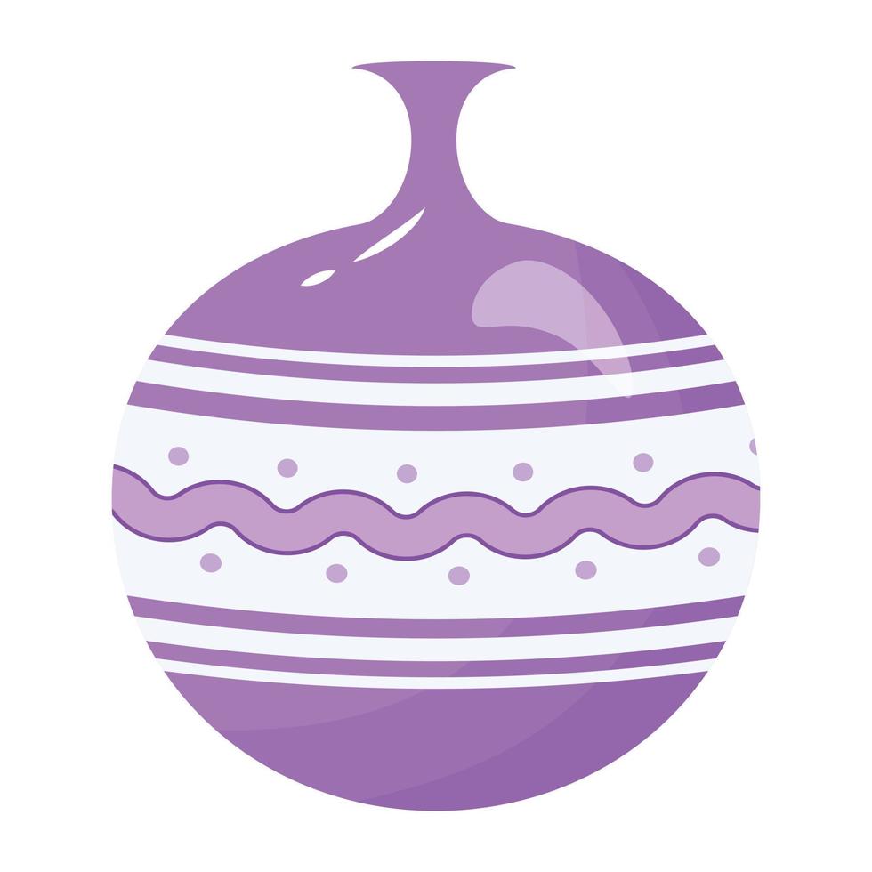 A ceramic pot flat illustration vector