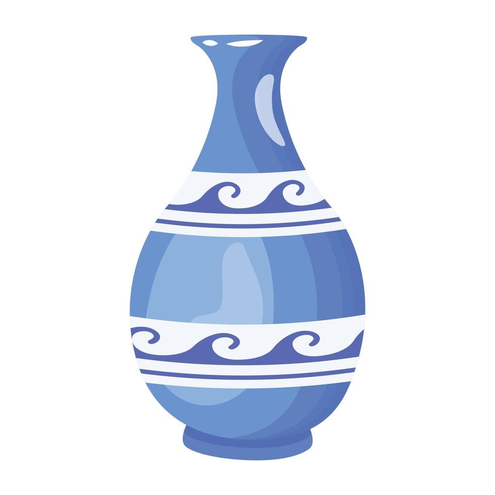 A ceramic pot flat illustration vector