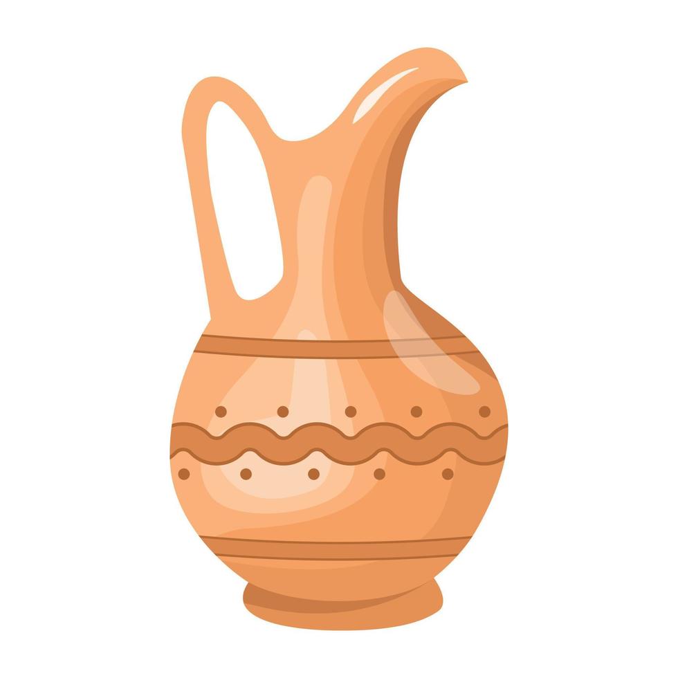 A ceramic pot flat illustration vector