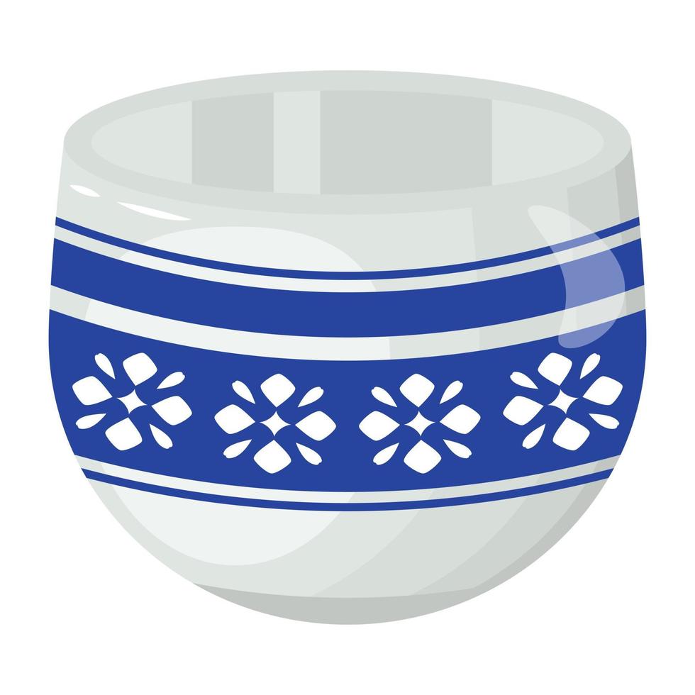un vector de ilustración plana de olla de cerámica