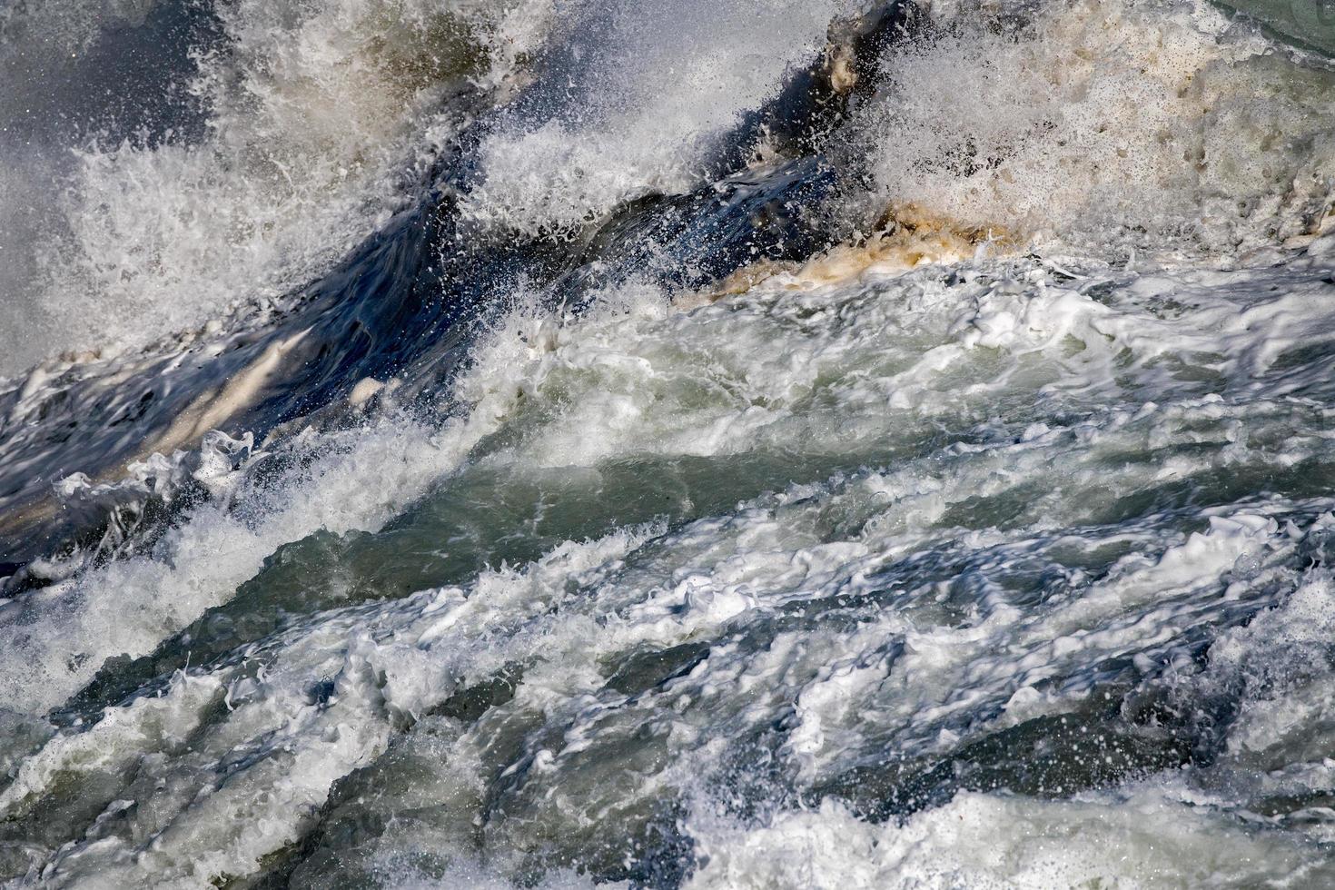 coastal Sea Storm tempest big wave detail photo