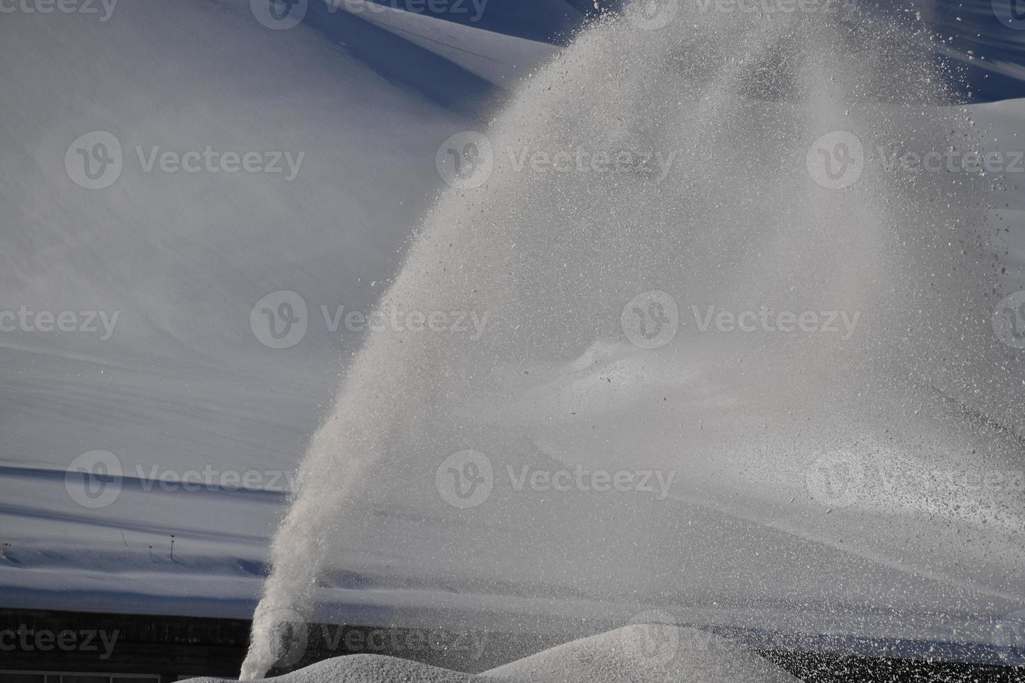 snow cannon in action photo