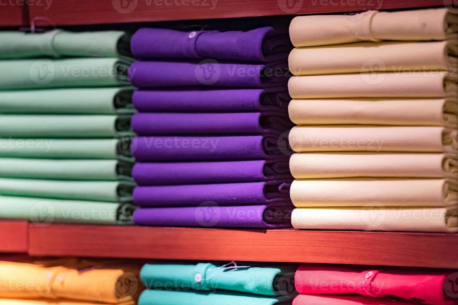 short sleeves polo shirt on display stand photo