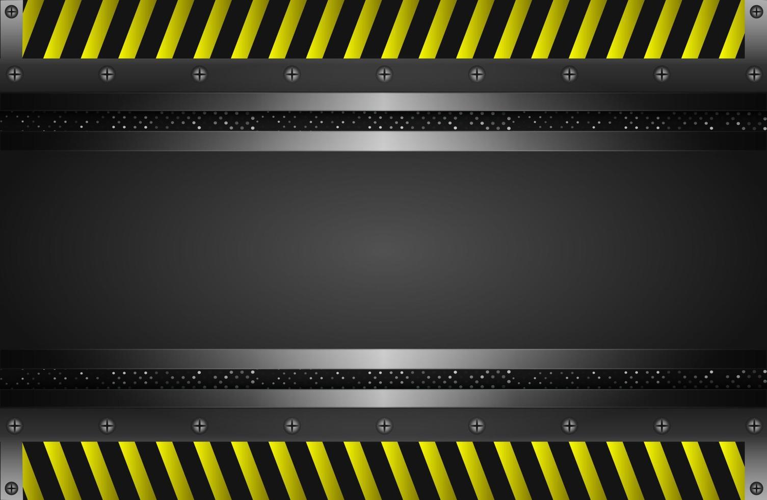 warning background template with yellow line, vector