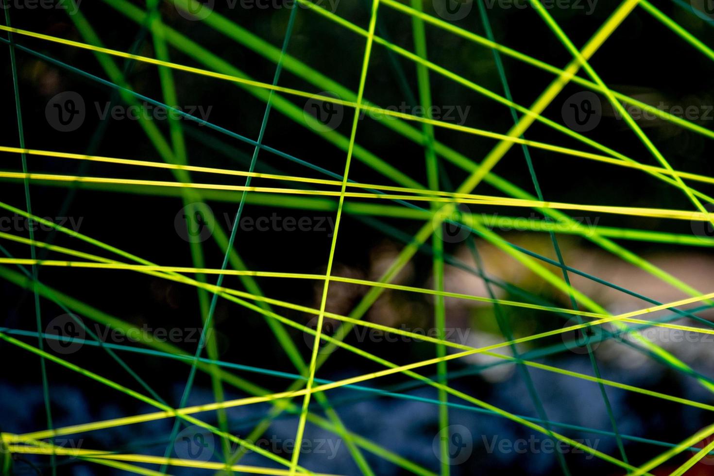 Neon plastic wires yellow and green photo