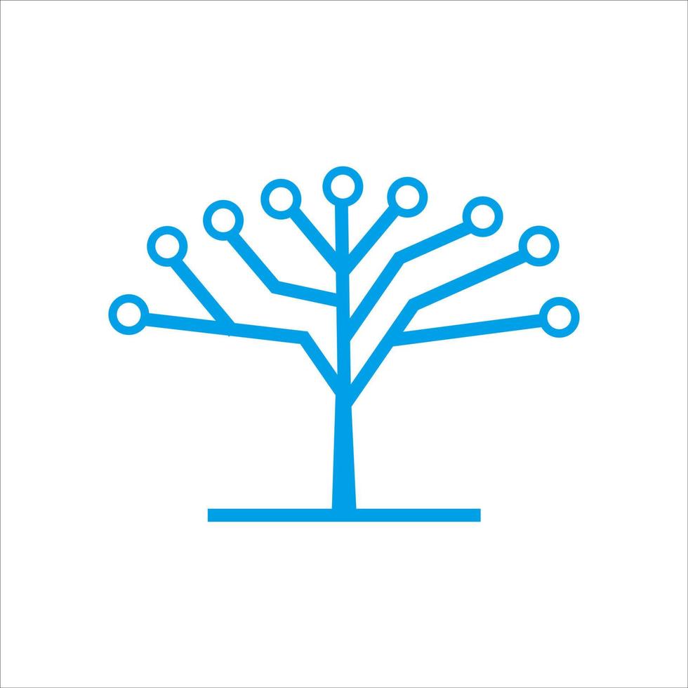 Circuit tree tech logo template design. Innovative digital technology concept business icon. Vector illustration.