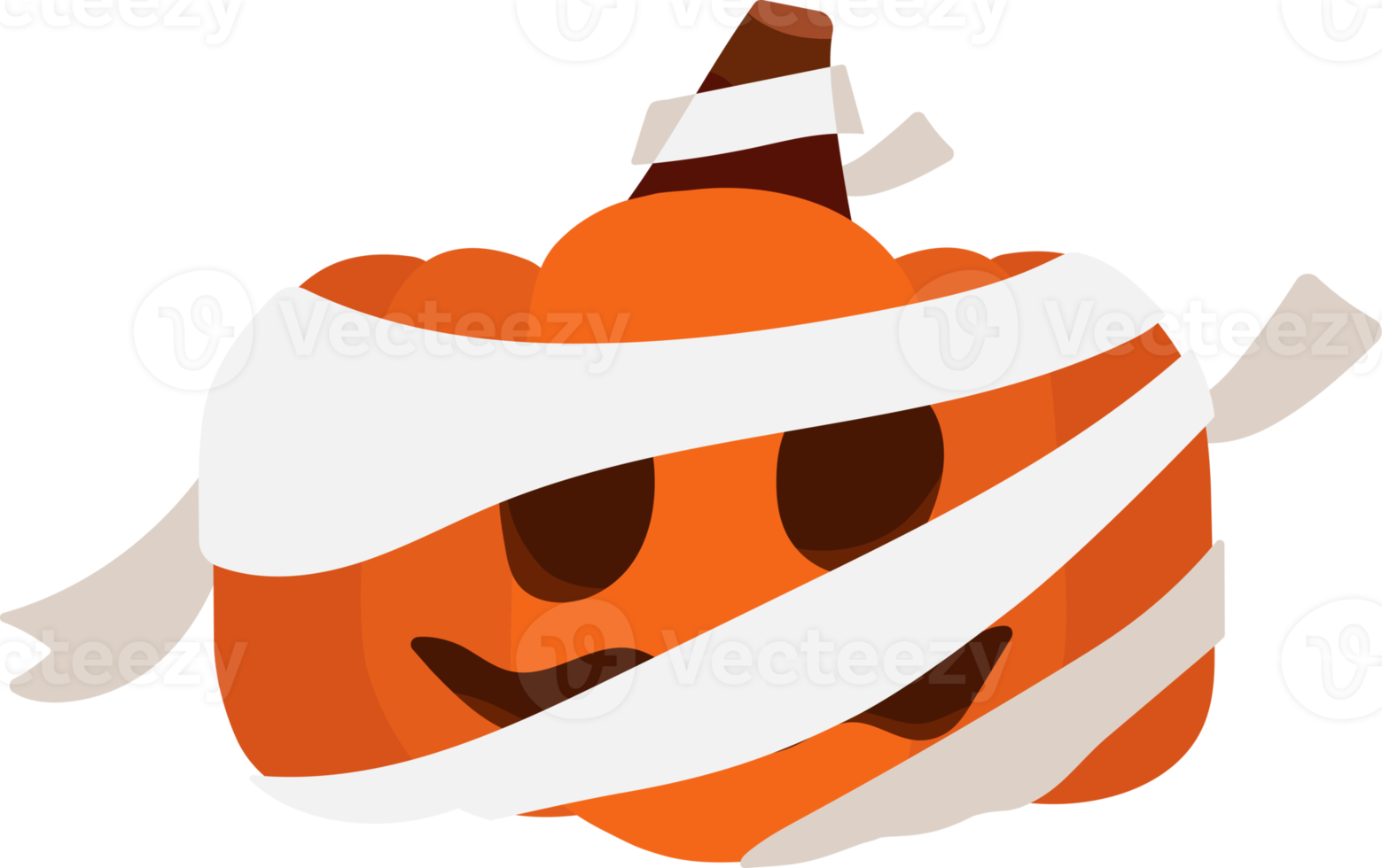 Halloween pumpkin ghost element. Mummy pumpkin halloween. png