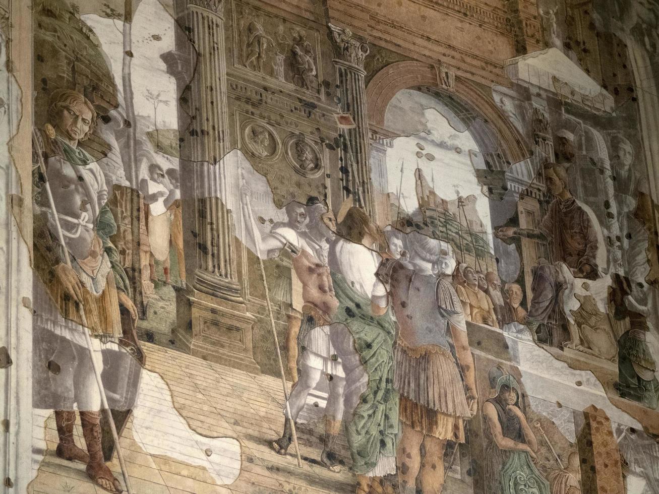 PADOVA, ITALY - APRIL 23 2022 - Eremitani Church in Padova restored mantegna paintings photo