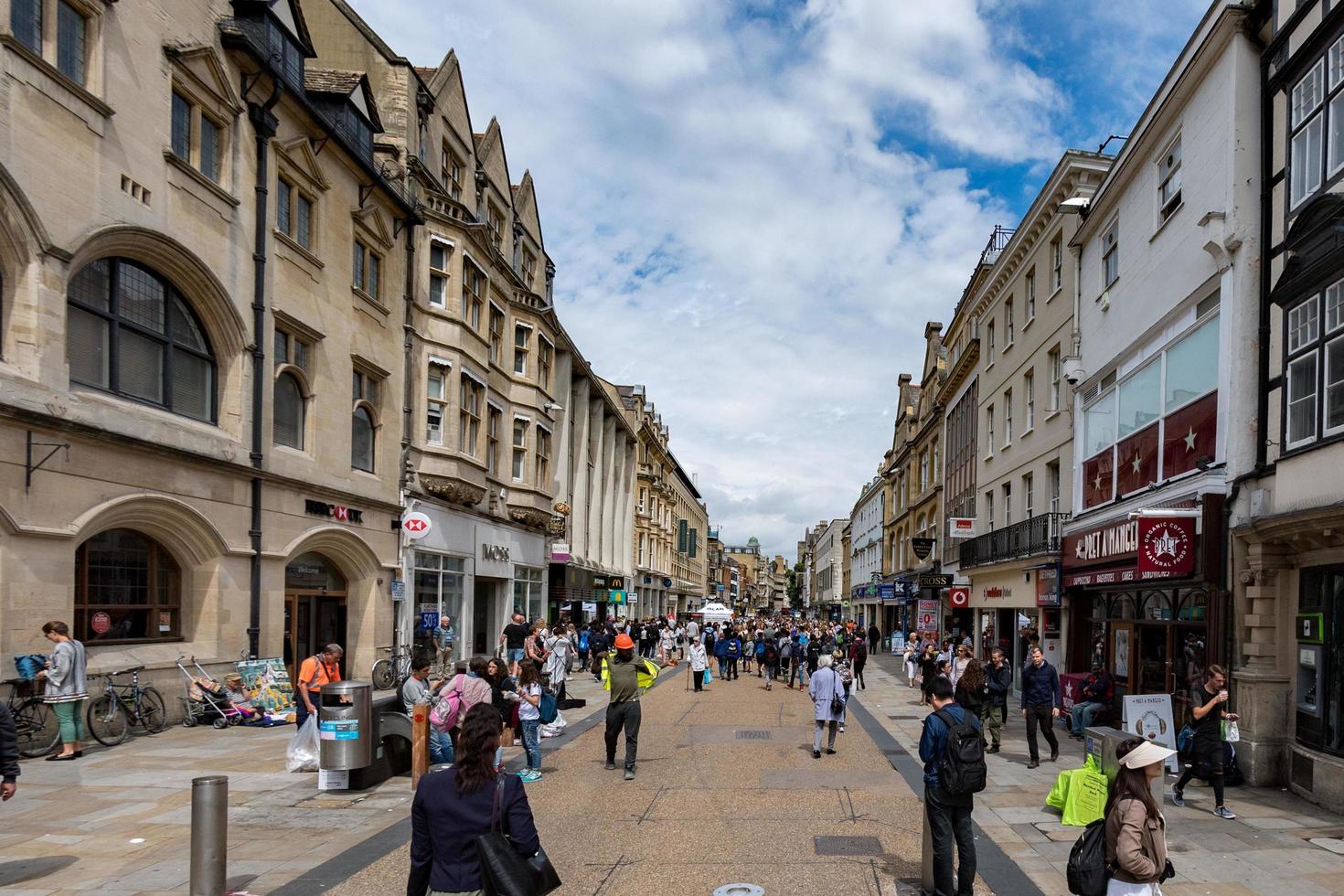 OXFORD, ENGLAND - JULY 15 2017 - Tourists in University town one of most visited in the world photo