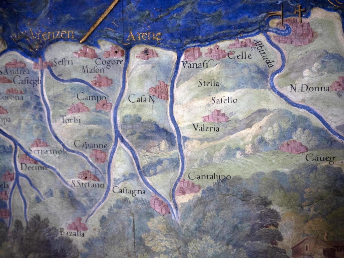 VATICAN CITY, ROME - FEBRUARY 26 2022 - Famous mural geographic maps photo
