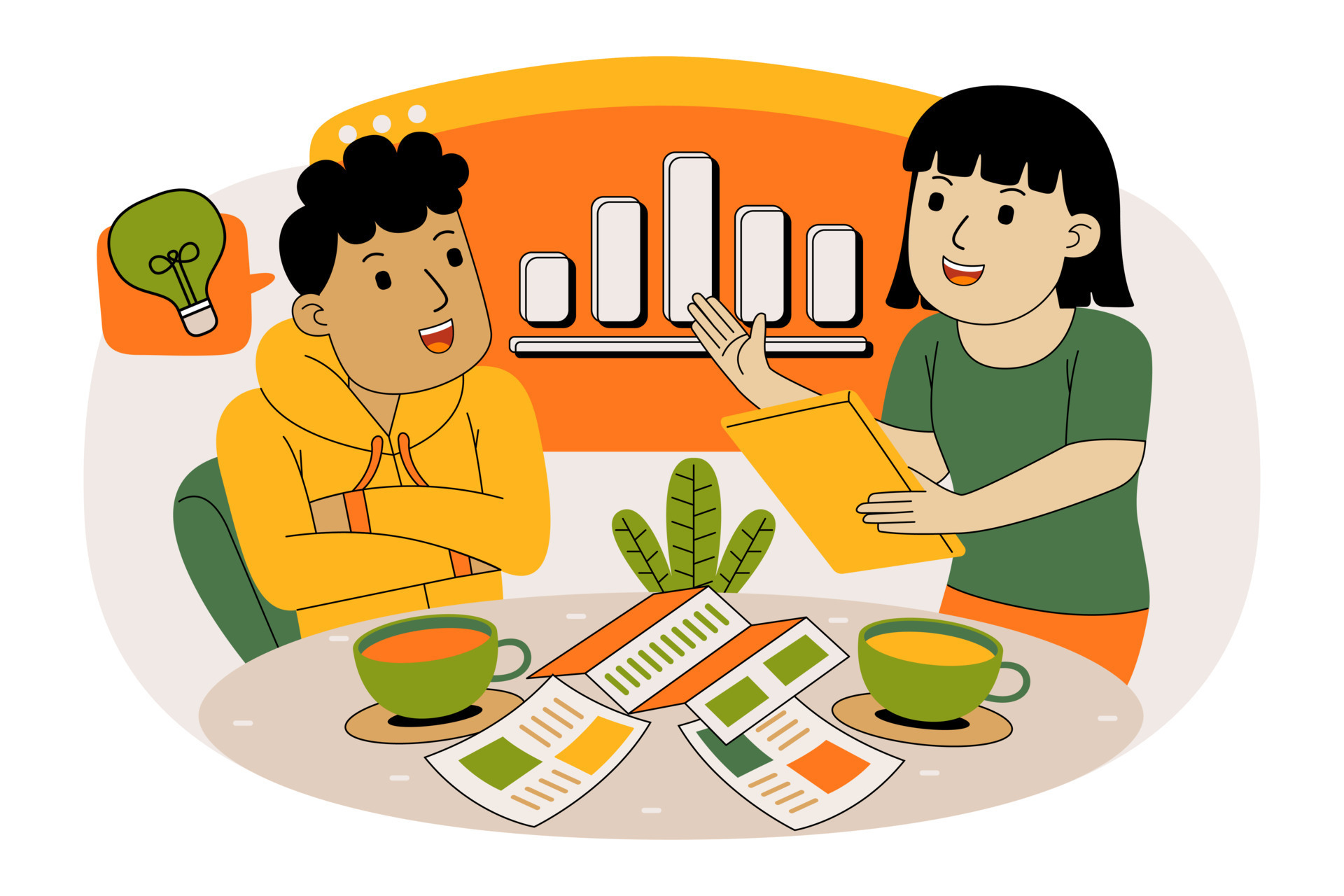 ilustración vectorial de trabajo en equipo 12011737 Vector en Vecteezy