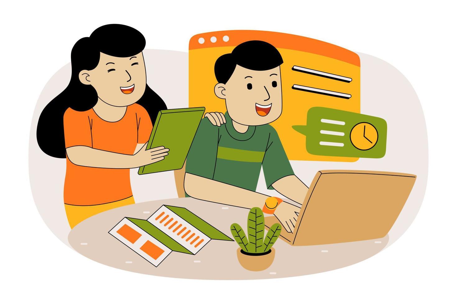 Teamwork Vector Illustration
