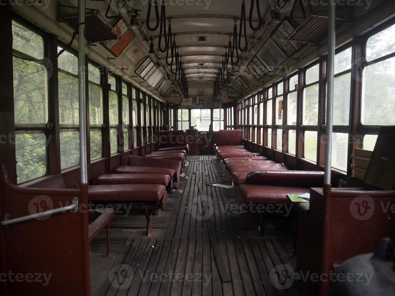 old new york tram red wagon 1939 photo