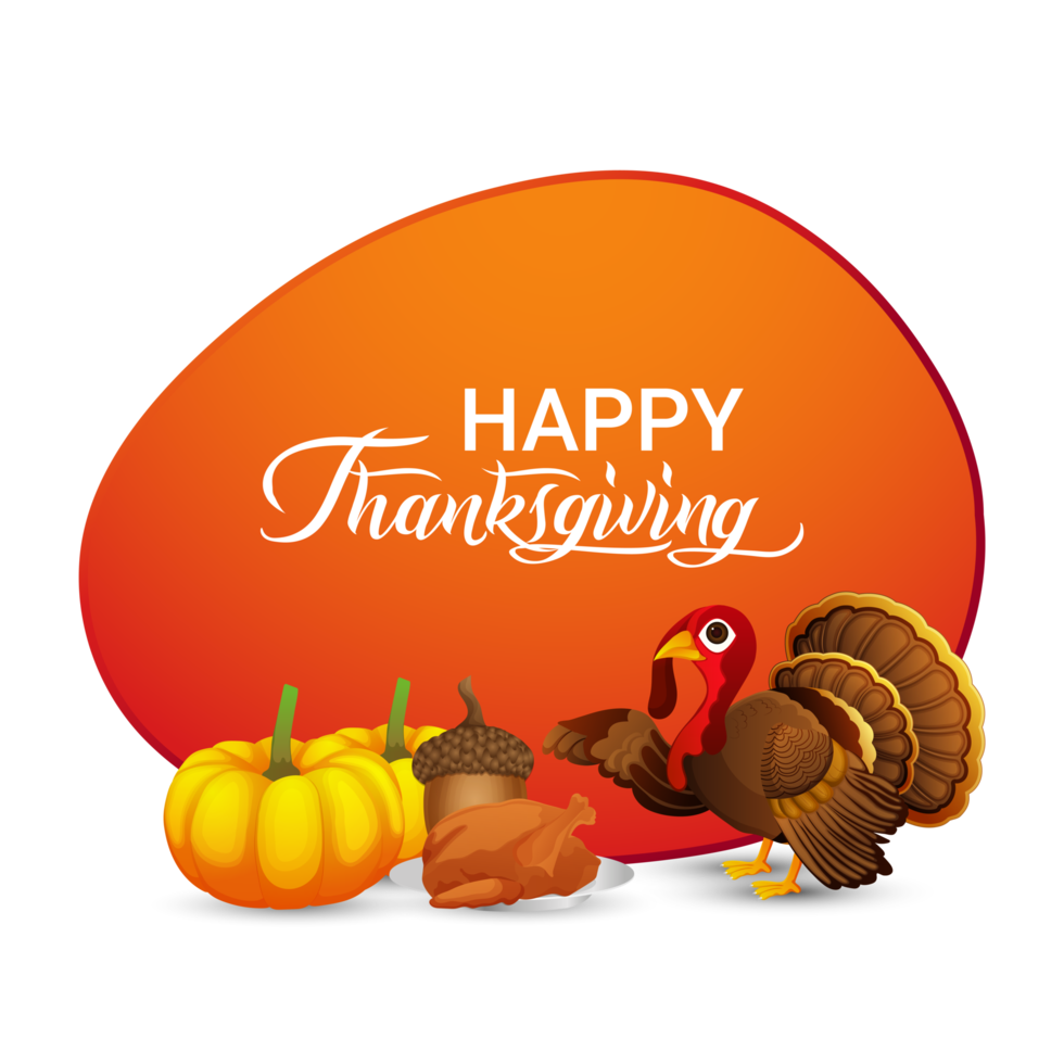 Turkey bird and pumpkin png