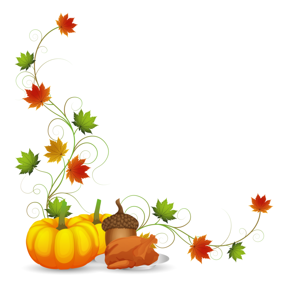 Thanksgivind day background, autumn season card png