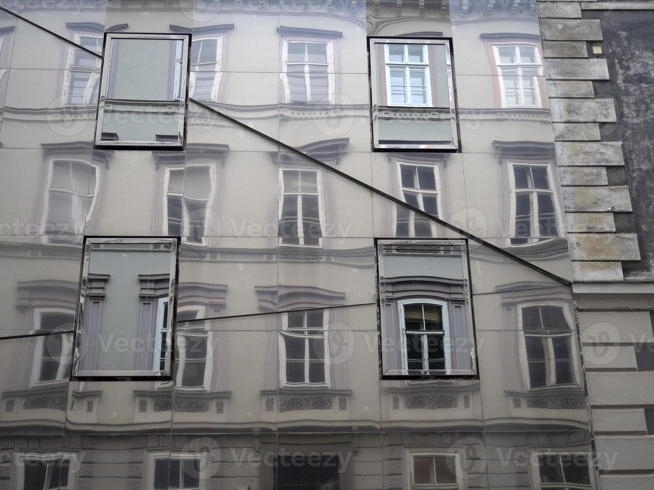 Graz austria buiulding reflection on modern house photo
