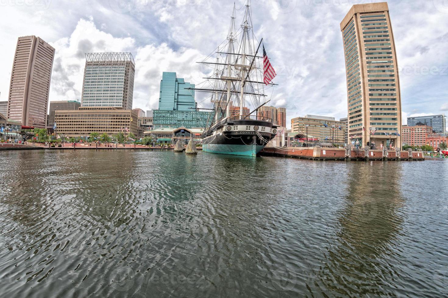 Constellation Fregate Cannons in Baltimore Harbor photo