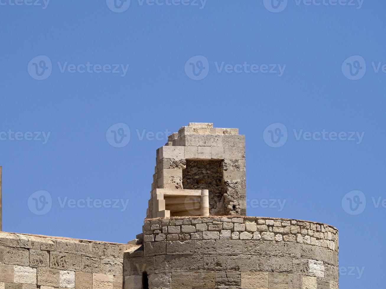 archimedes mirror holder at ortigia castle used to burn ship with sun photo