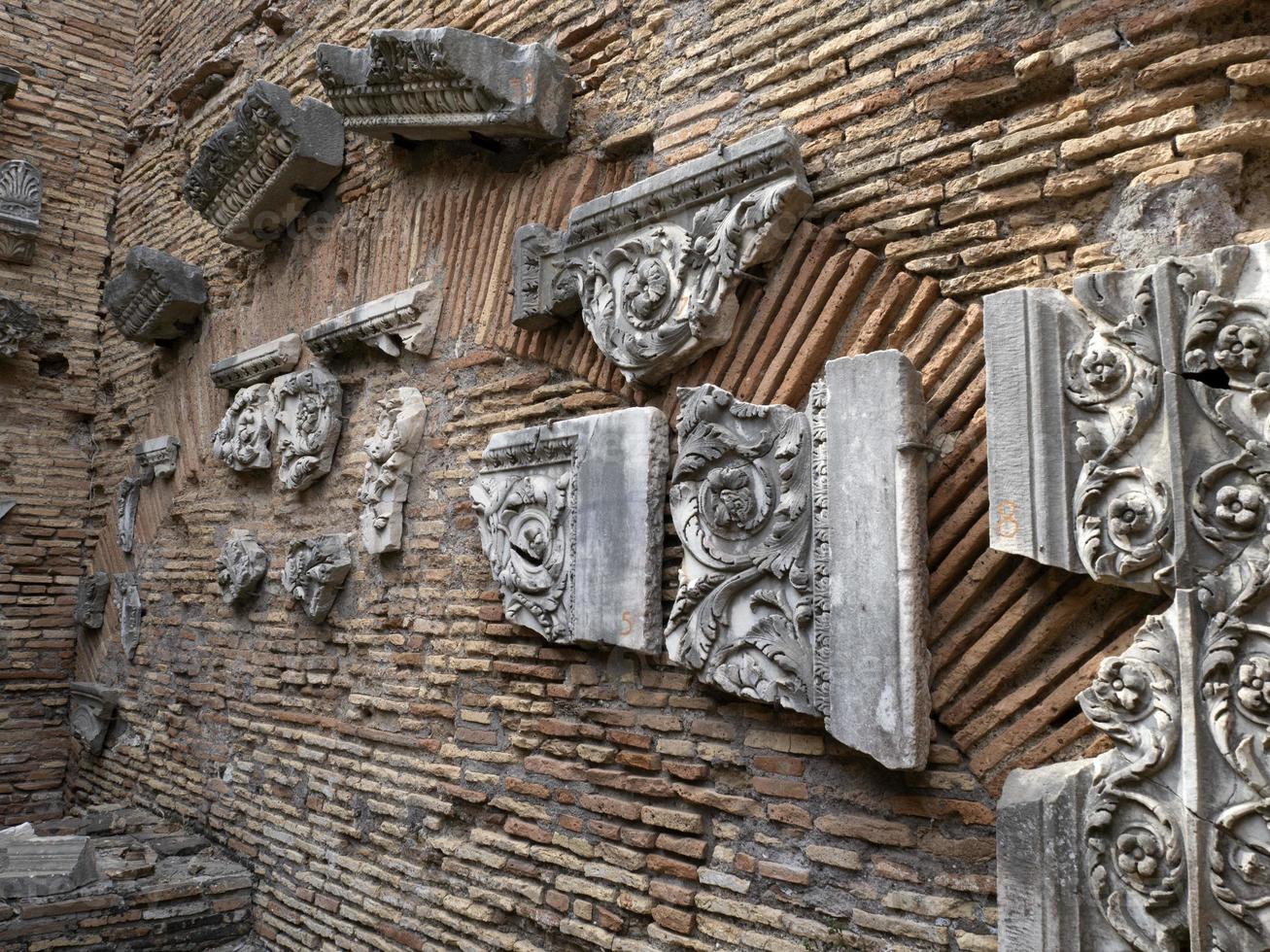 theater old ancient ostia archeological ruins photo