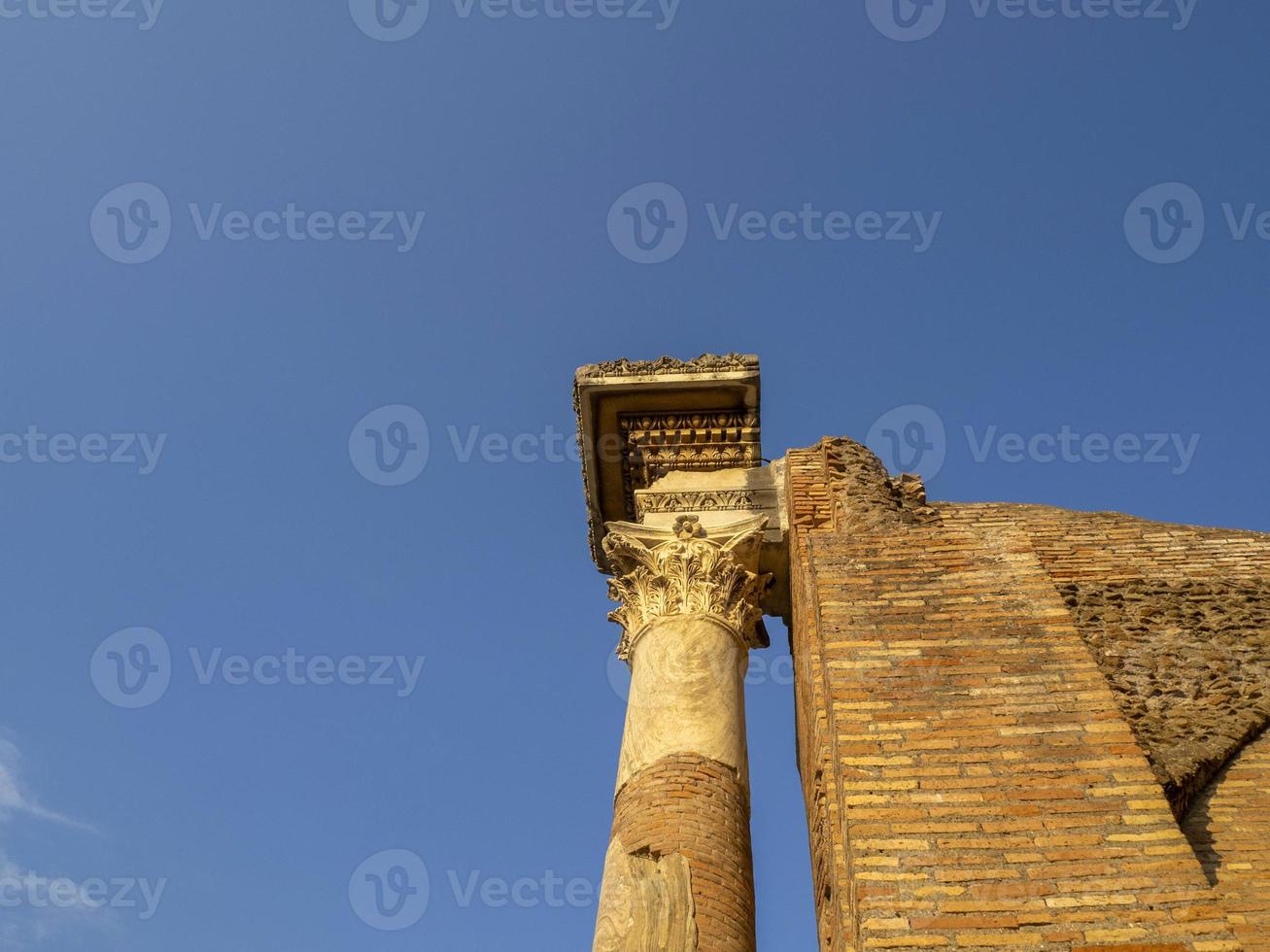 old ancient ostia archeological ruins photo