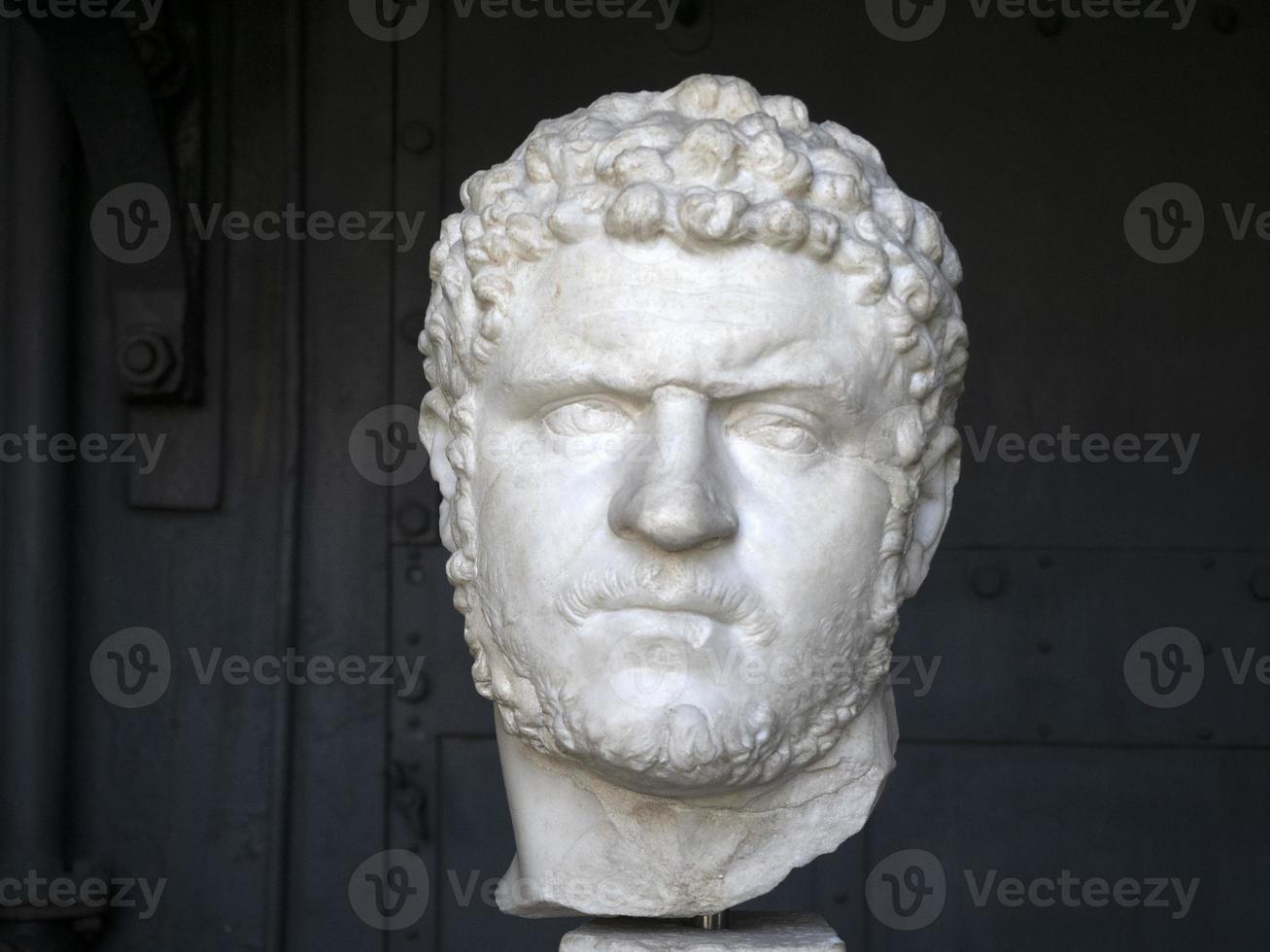 Caracalla old roman marble statue photo