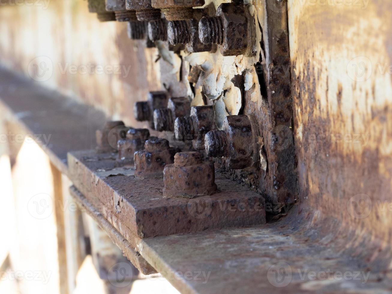 rusted bolt steel bridge photo