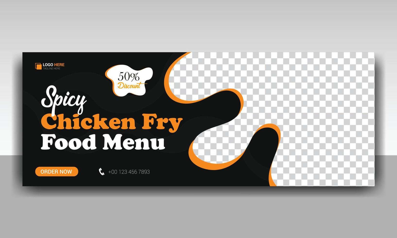 Restaurant food banner vector