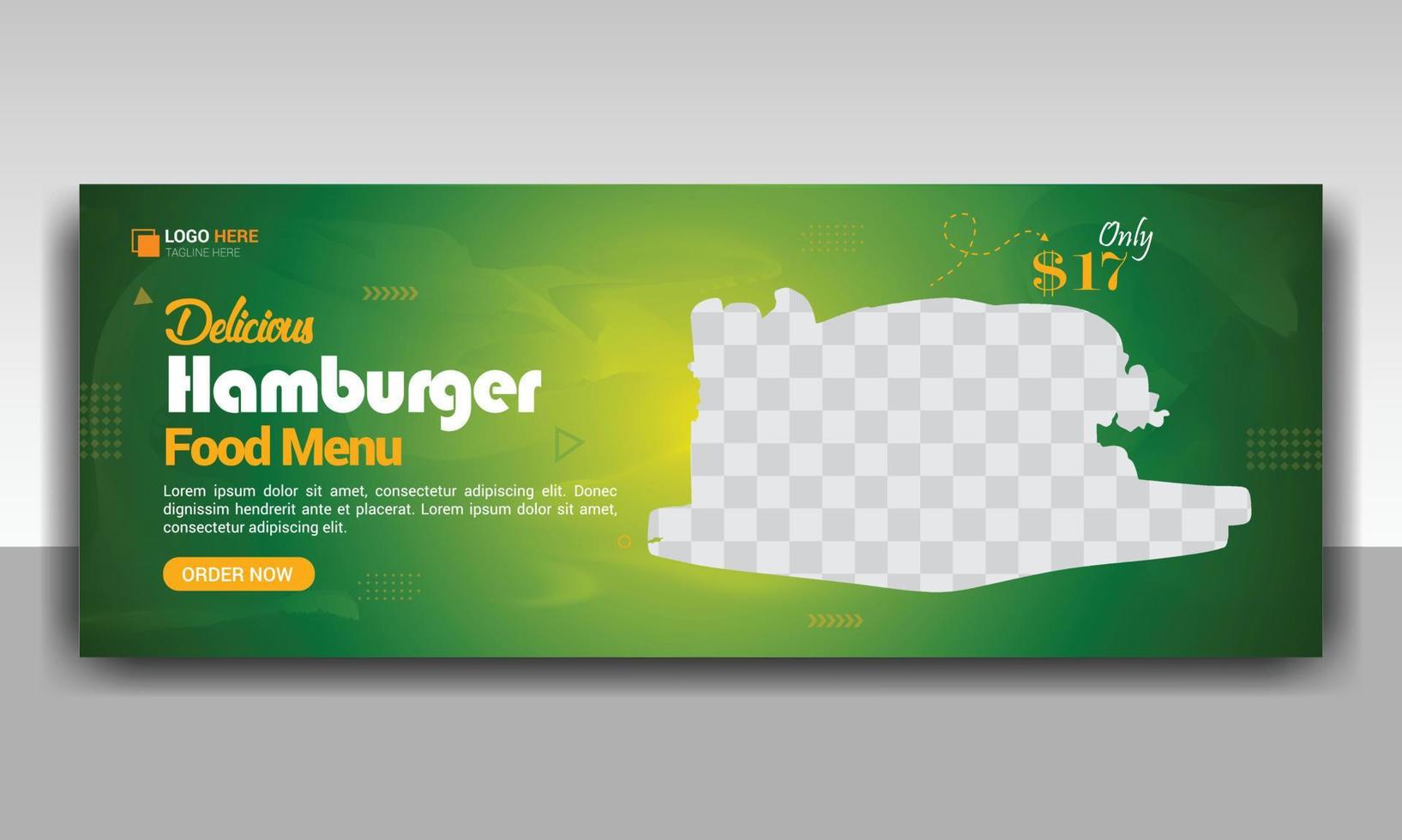 Restaurant food banner vector