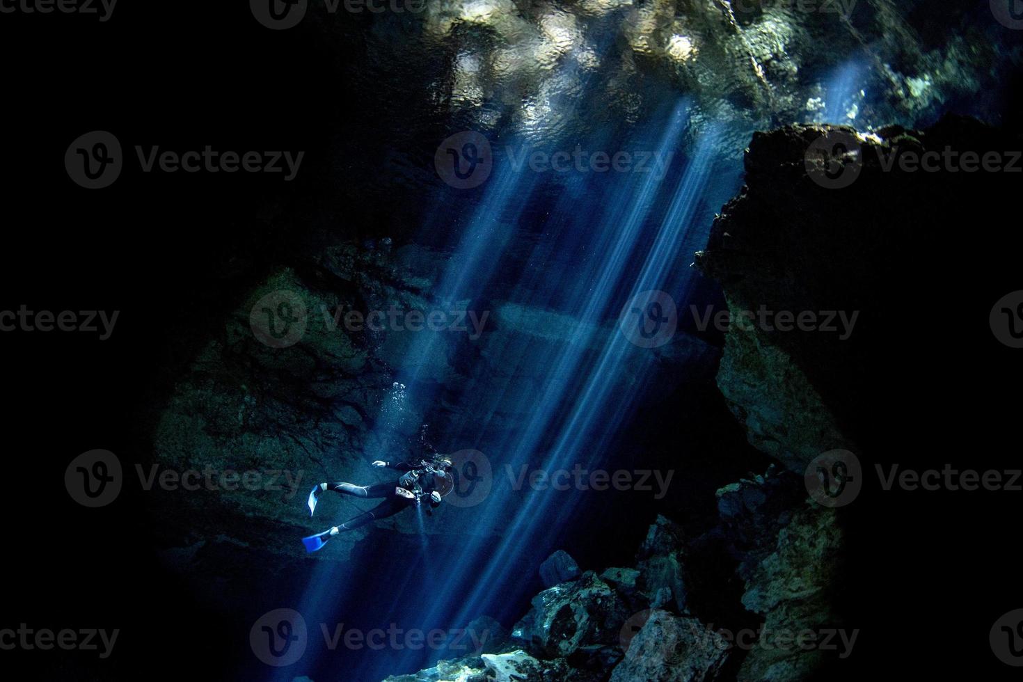 cenotes cave diving in Mexico photo