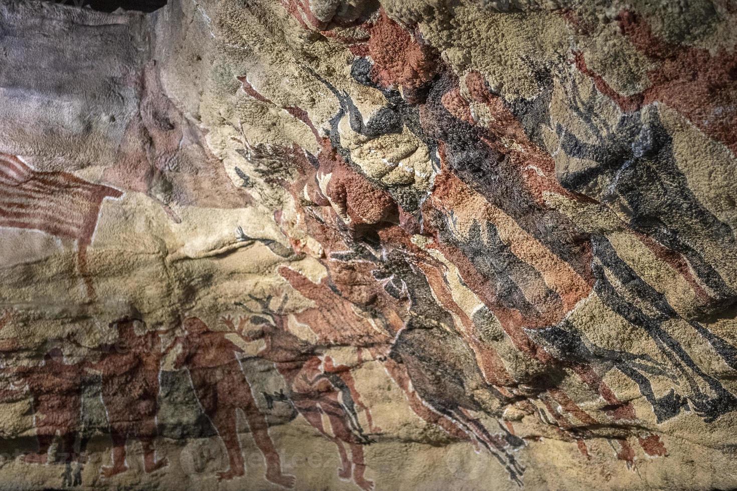 petroglyph cave painting reproduction in Mexico photo