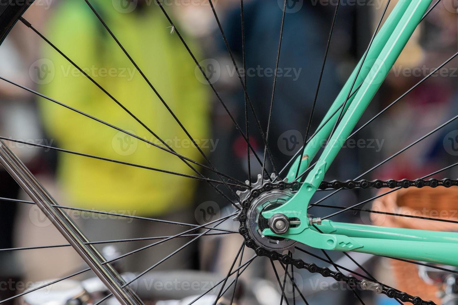 Bicycle gear detail close up photo