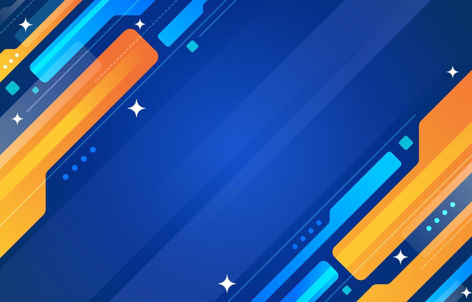 Abstract Blue and Orange Geometric Background vector